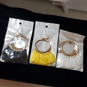3 PAIRS OF EARRINGS